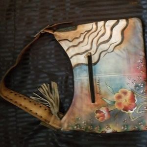 Anuschka hand painted large handbag